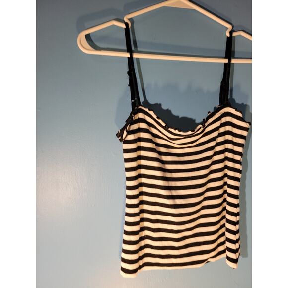 Heart & Hips Womens Black and White Striped Tank Top Size M - Picture 3 of 6
